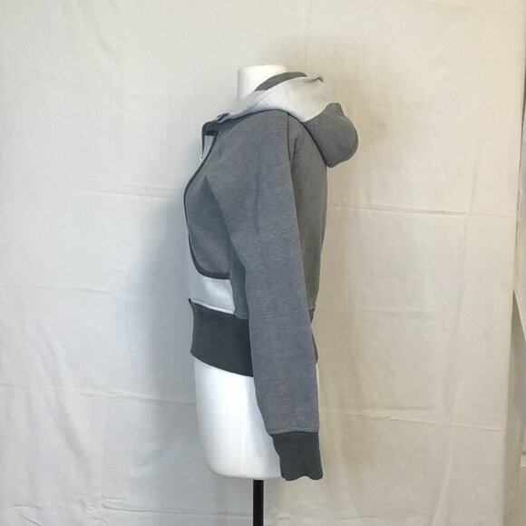 Lululemon Two Toned Grey and White Scuba Hoodie Size 6 - Picture 4 of 9